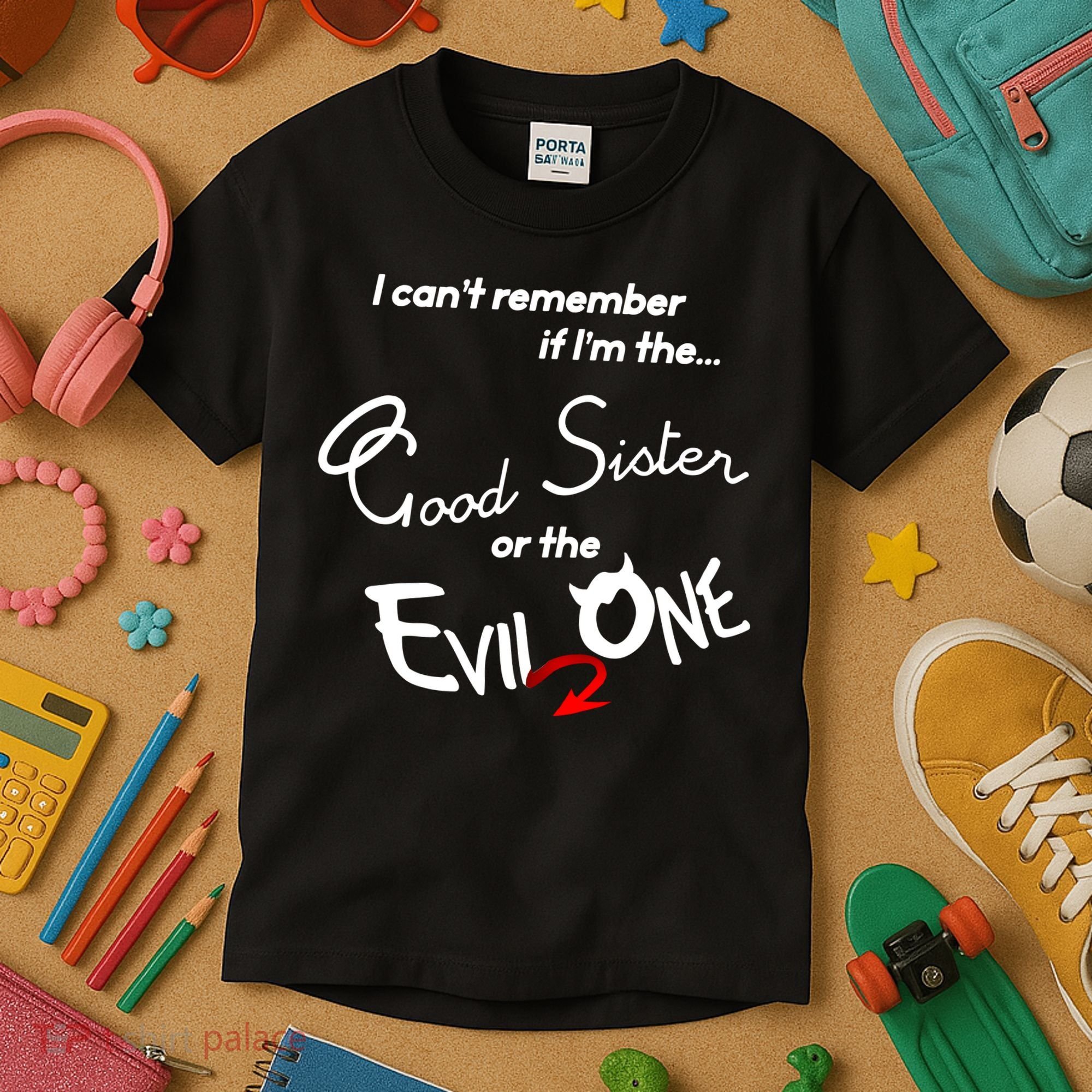 Good Sister Or The Evil Sister Kids T-Shirt