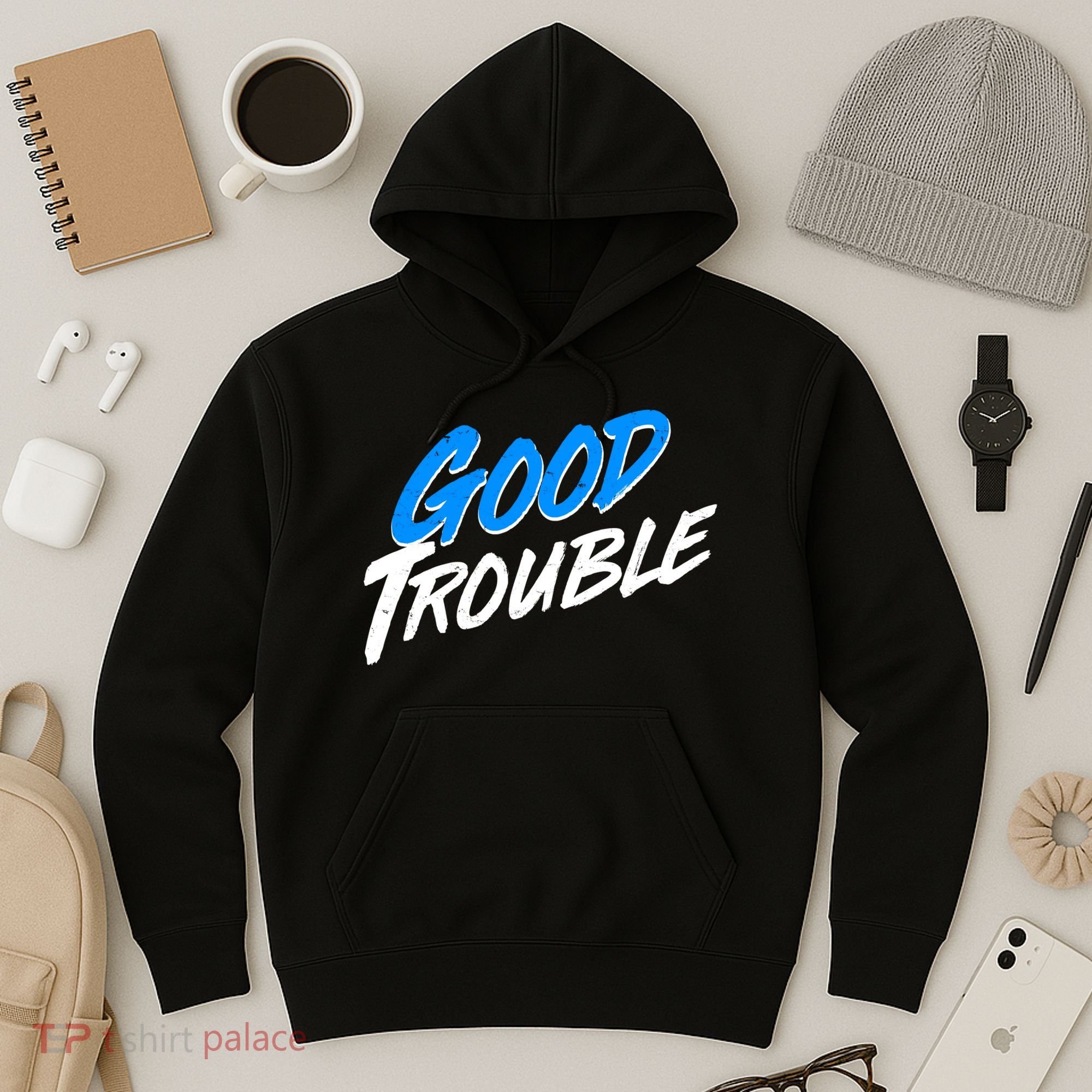 Good Trouble John Lewis Tribute Brush Stroke Hoodie