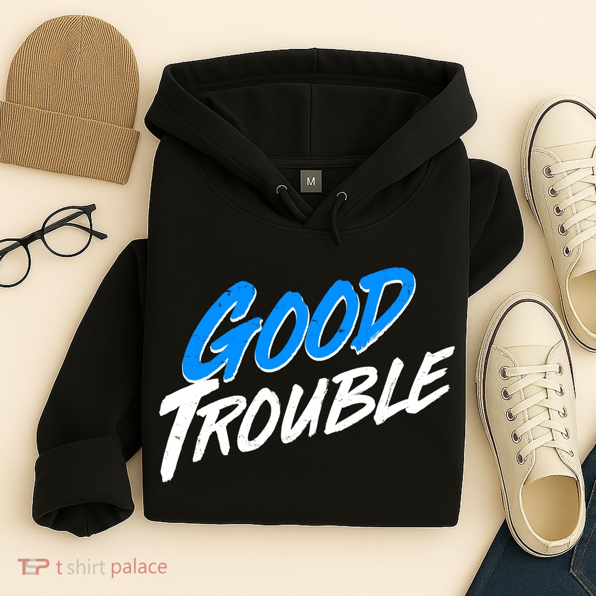Good Trouble John Lewis Tribute Brush Stroke Hoodie