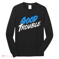 Good Trouble John Lewis Tribute Brush Stroke Long Sleeve Shirt thumb 0