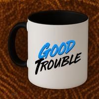 Good Trouble John Lewis Tribute Brush Stroke Coffee Mug thumb 2