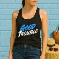 Good Trouble John Lewis Tribute Brush Stroke Women's Tank Top thumb 2