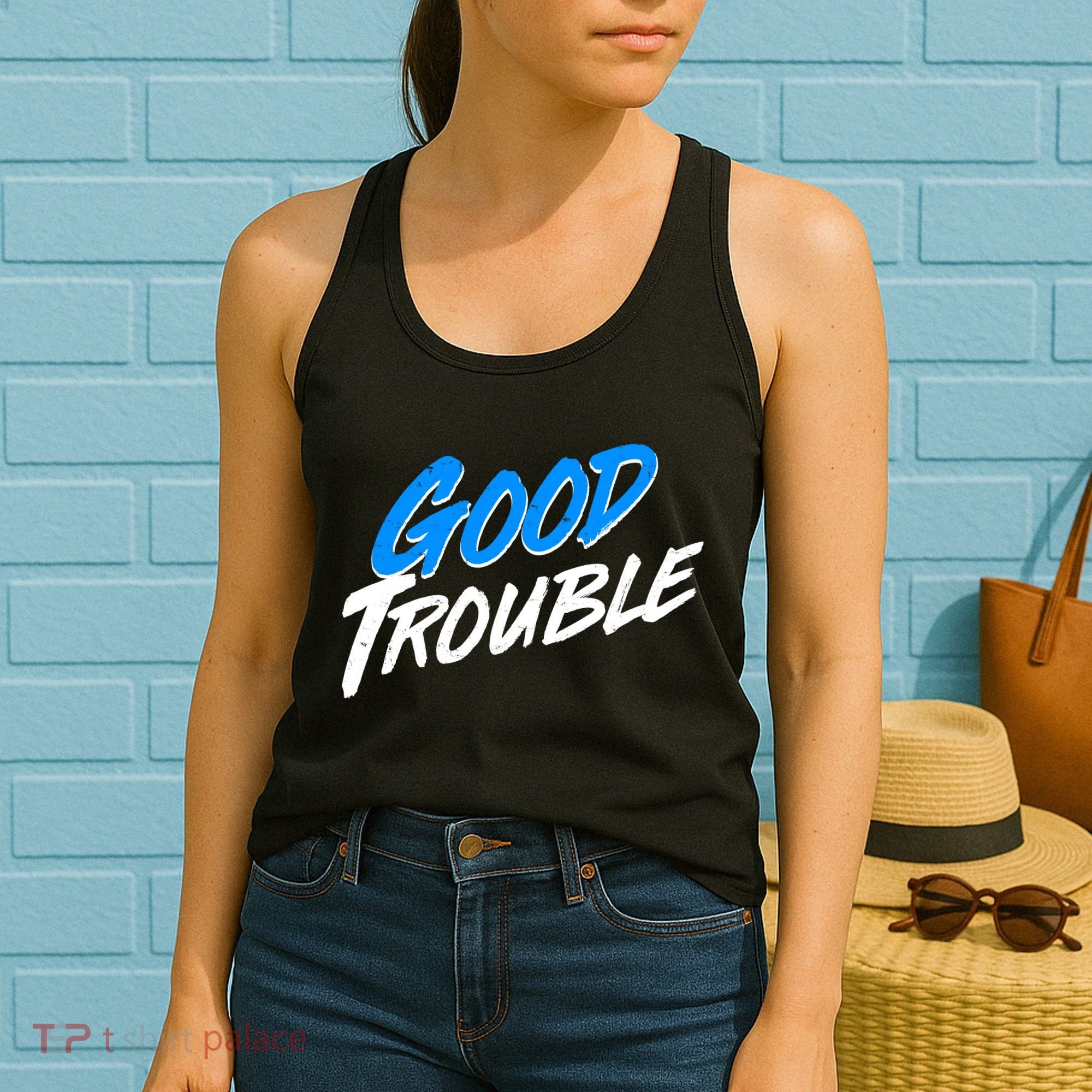 Good Trouble John Lewis Tribute Brush Stroke Women's Tank Top