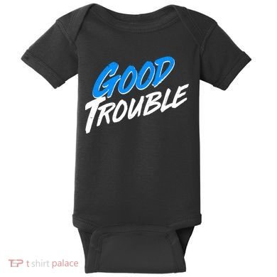 Good Trouble John Lewis Tribute Brush Stroke Baby Bodysuit