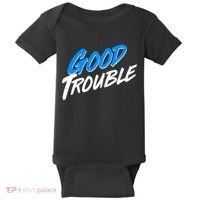 Good Trouble John Lewis Tribute Brush Stroke Baby Bodysuit thumb 0