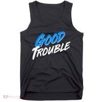 Good Trouble John Lewis Tribute Brush Stroke Tank Top thumb 0