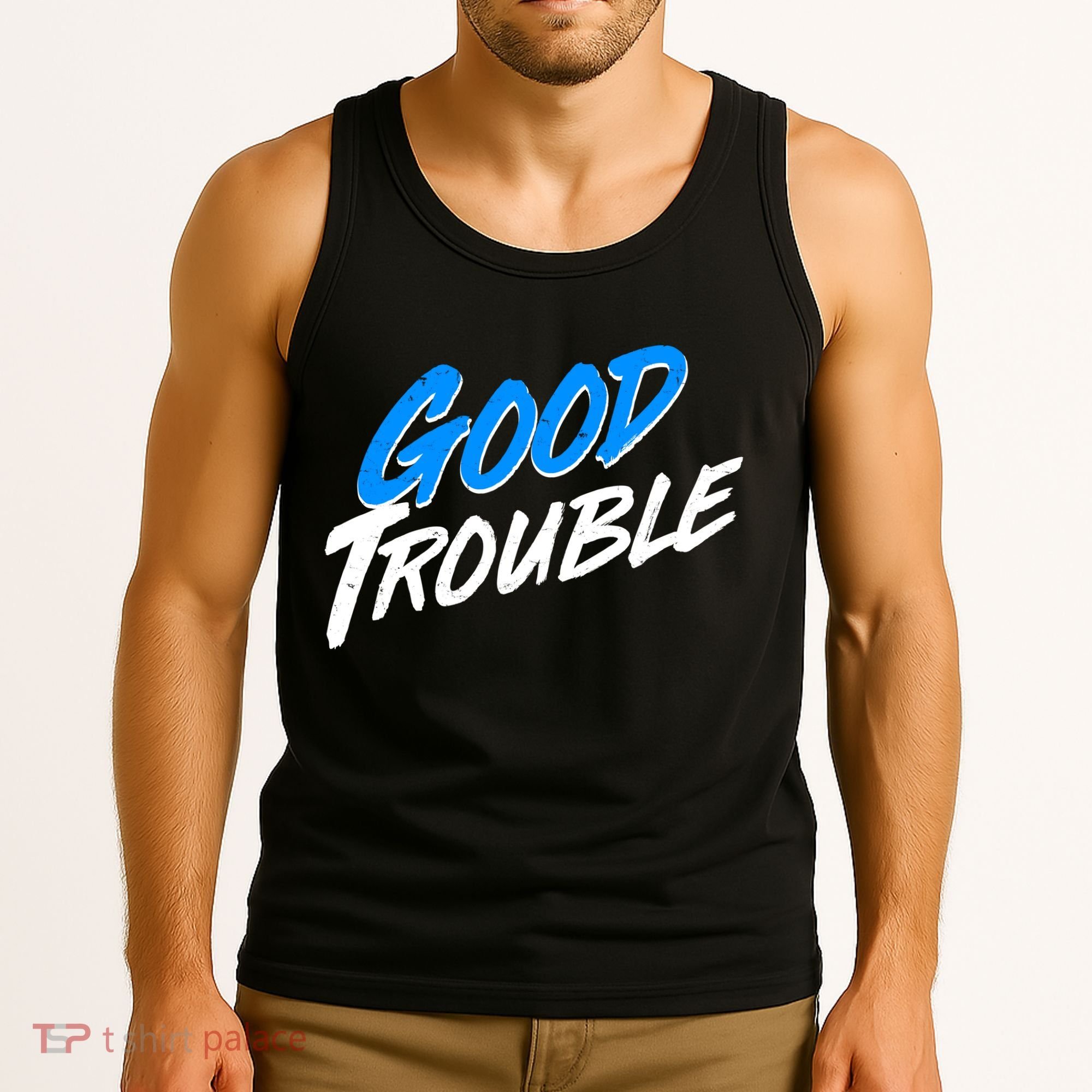 Good Trouble John Lewis Tribute Brush Stroke Tank Top