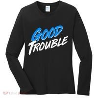 Good Trouble John Lewis Tribute Brush Stroke Women's Long Sleeve Shirt thumb 0