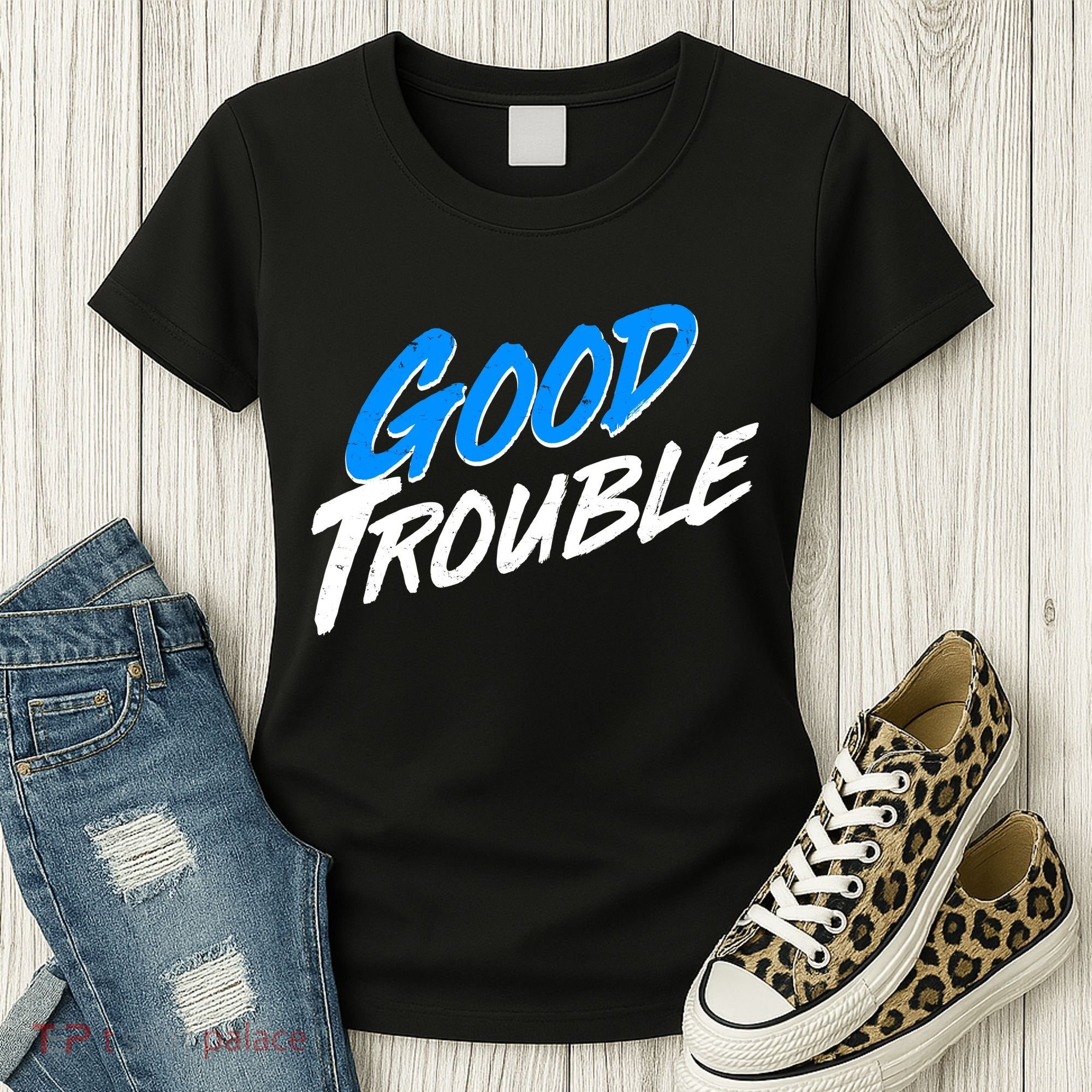Good Trouble John Lewis Tribute Brush Stroke Women's T-Shirt