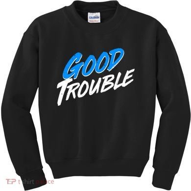 Good Trouble John Lewis Tribute Brush Stroke Kids Sweatshirt