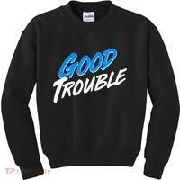 Good Trouble John Lewis Tribute Brush Stroke Kids Sweatshirt thumb 0