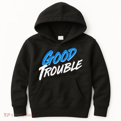 Good Trouble John Lewis Tribute Brush Stroke Kids Hoodie