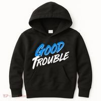 Good Trouble John Lewis Tribute Brush Stroke Kids Hoodie thumb 0