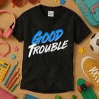 Good Trouble John Lewis Tribute Brush Stroke Kids T-Shirt thumb 3