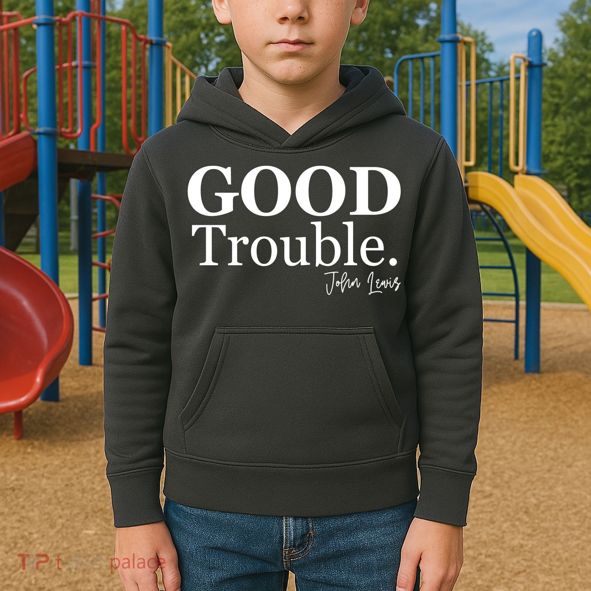 GOOD Trouble RIP John Lewis  Kids Hoodie