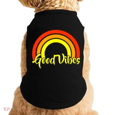 Good Vibes 80s Rainbow Doggie Tank