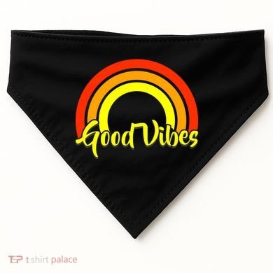 Good Vibes 80s Rainbow USA-Made Doggie Bandana