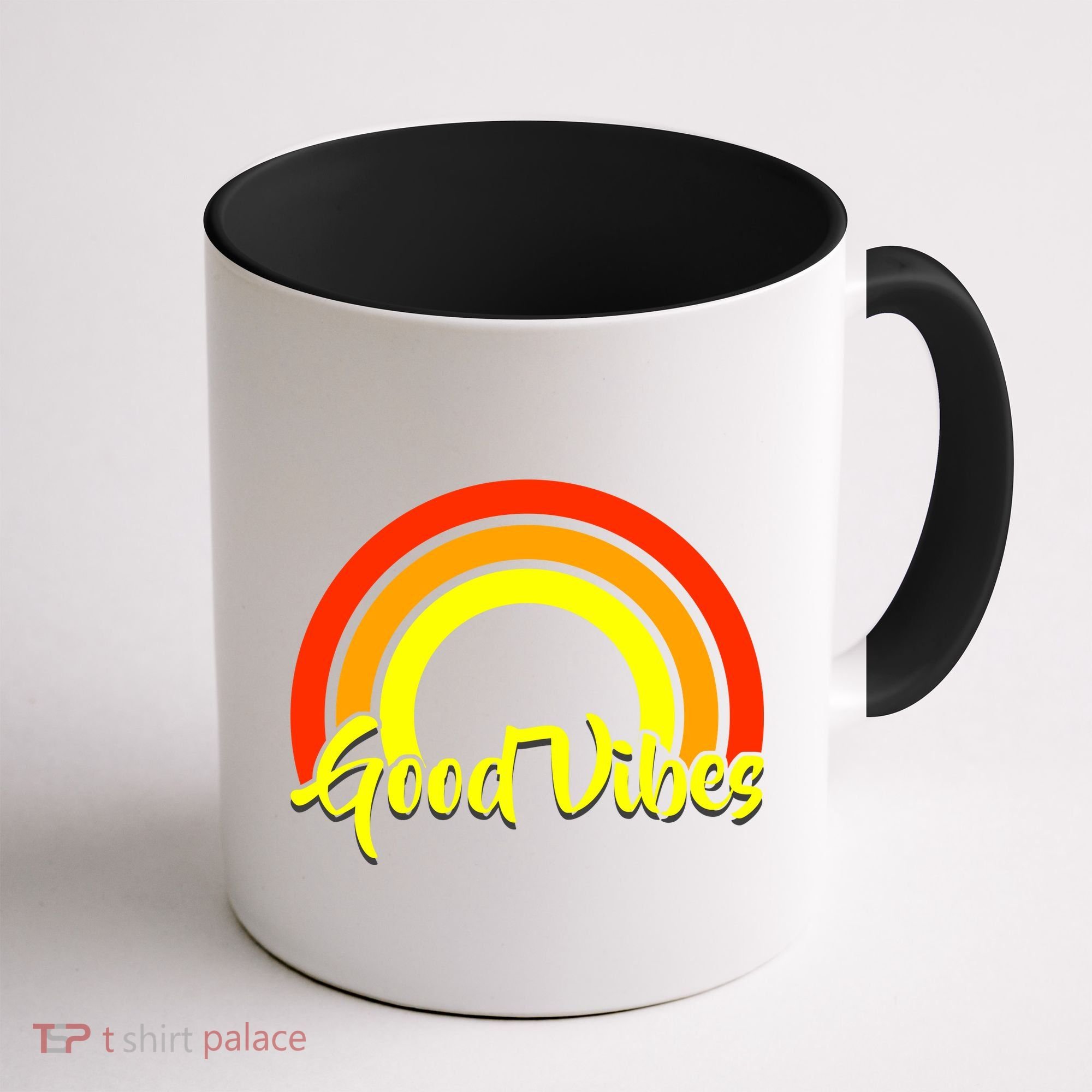 Good Vibes 80s Rainbow Coffee Mug