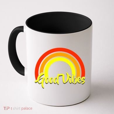 Good Vibes 80s Rainbow Coffee Mug