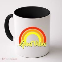 Good Vibes 80s Rainbow Coffee Mug thumb 0