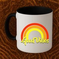 Good Vibes 80s Rainbow Coffee Mug thumb 2