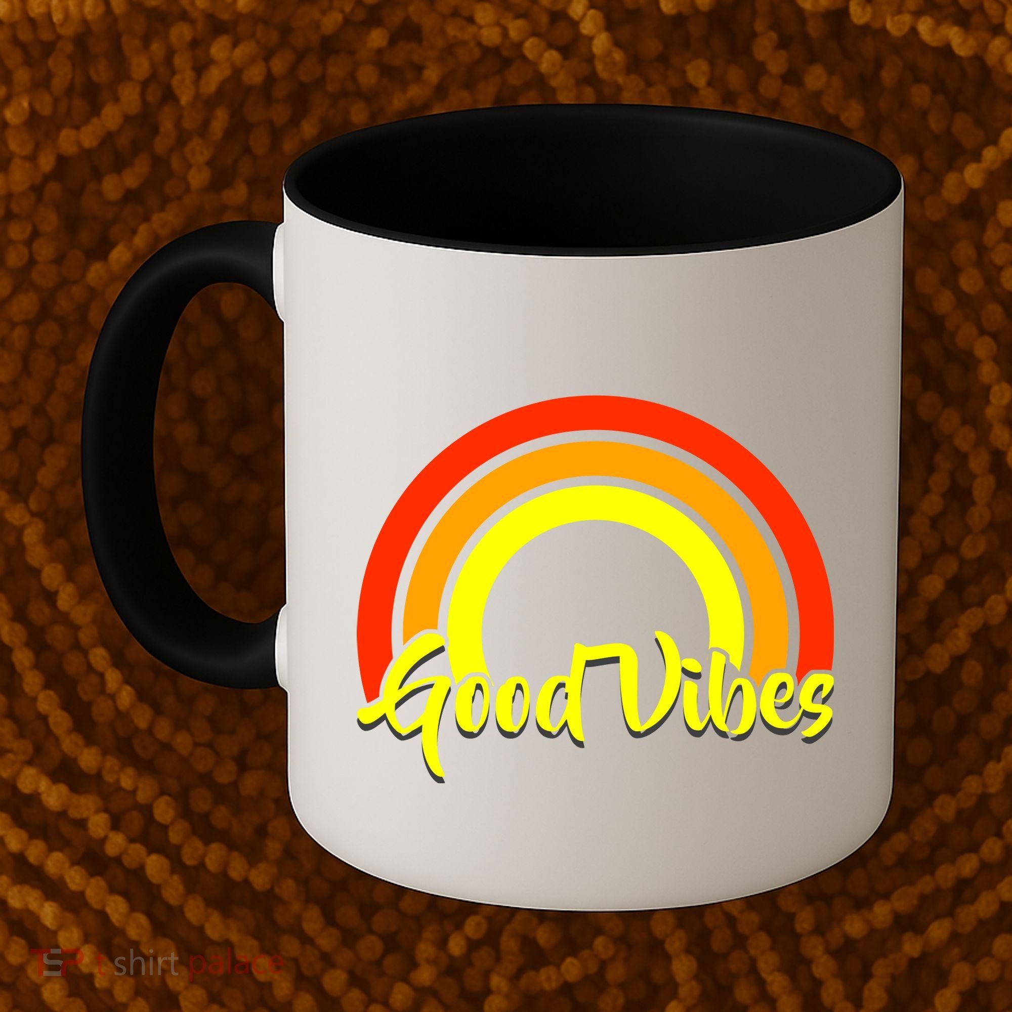 Good Vibes 80s Rainbow Coffee Mug