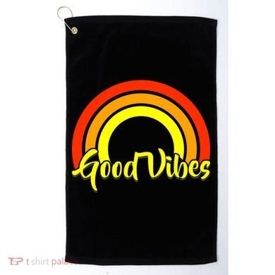 Good Vibes 80s Rainbow Golf Towel