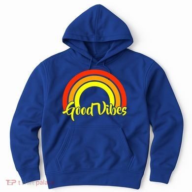Good Vibes 80s Rainbow Hoodie