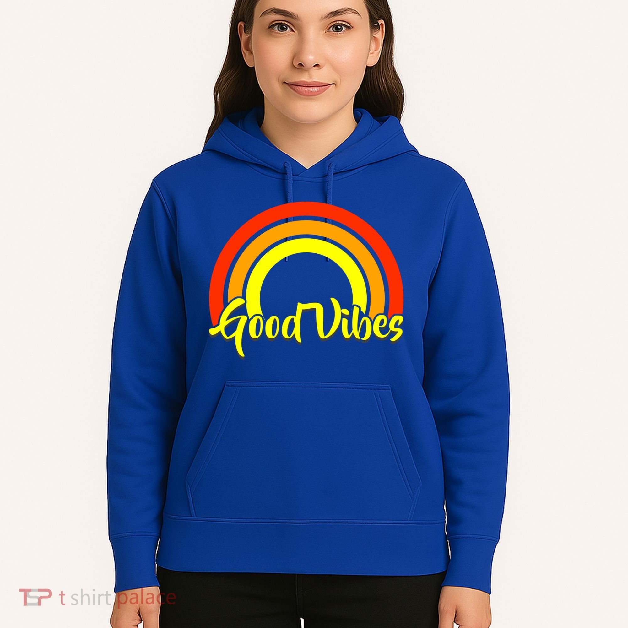 Good Vibes 80s Rainbow Hoodie