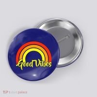 Good Vibes 80s Rainbow Button thumb 0