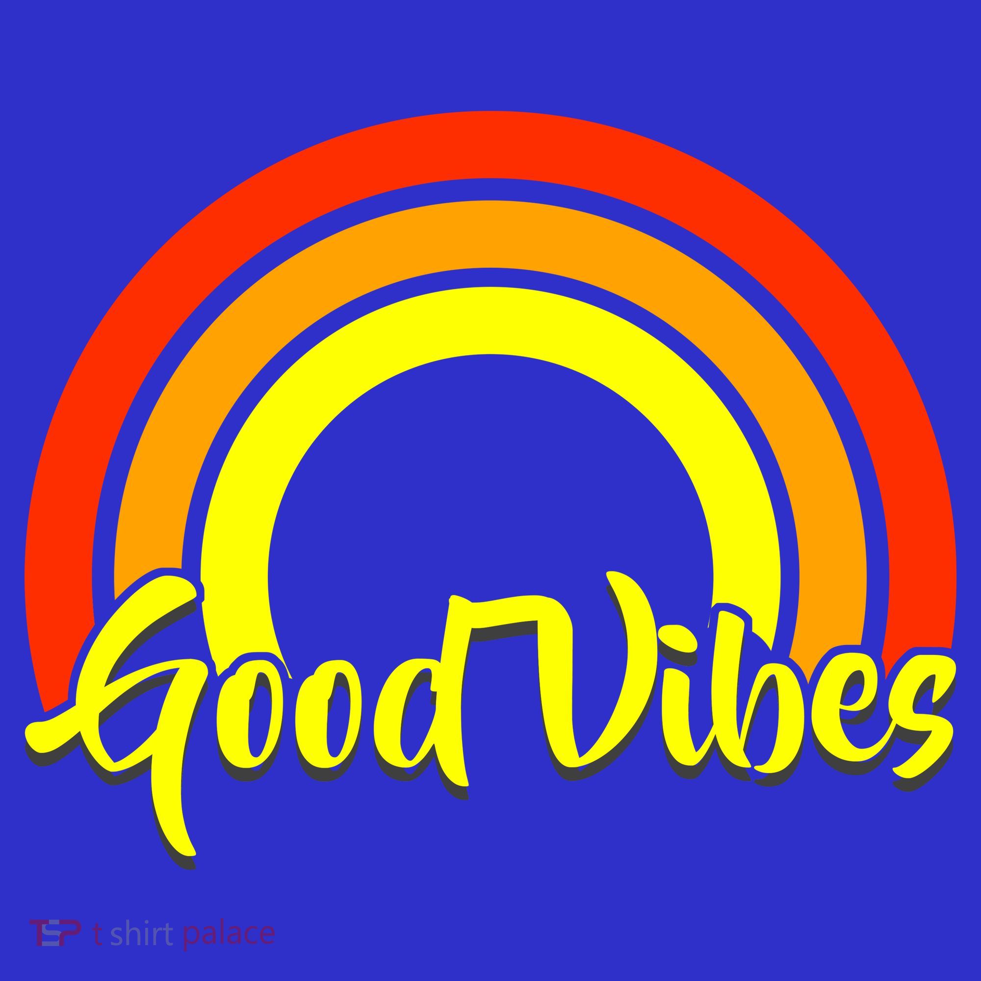 Good Vibes 80s Rainbow Coaster