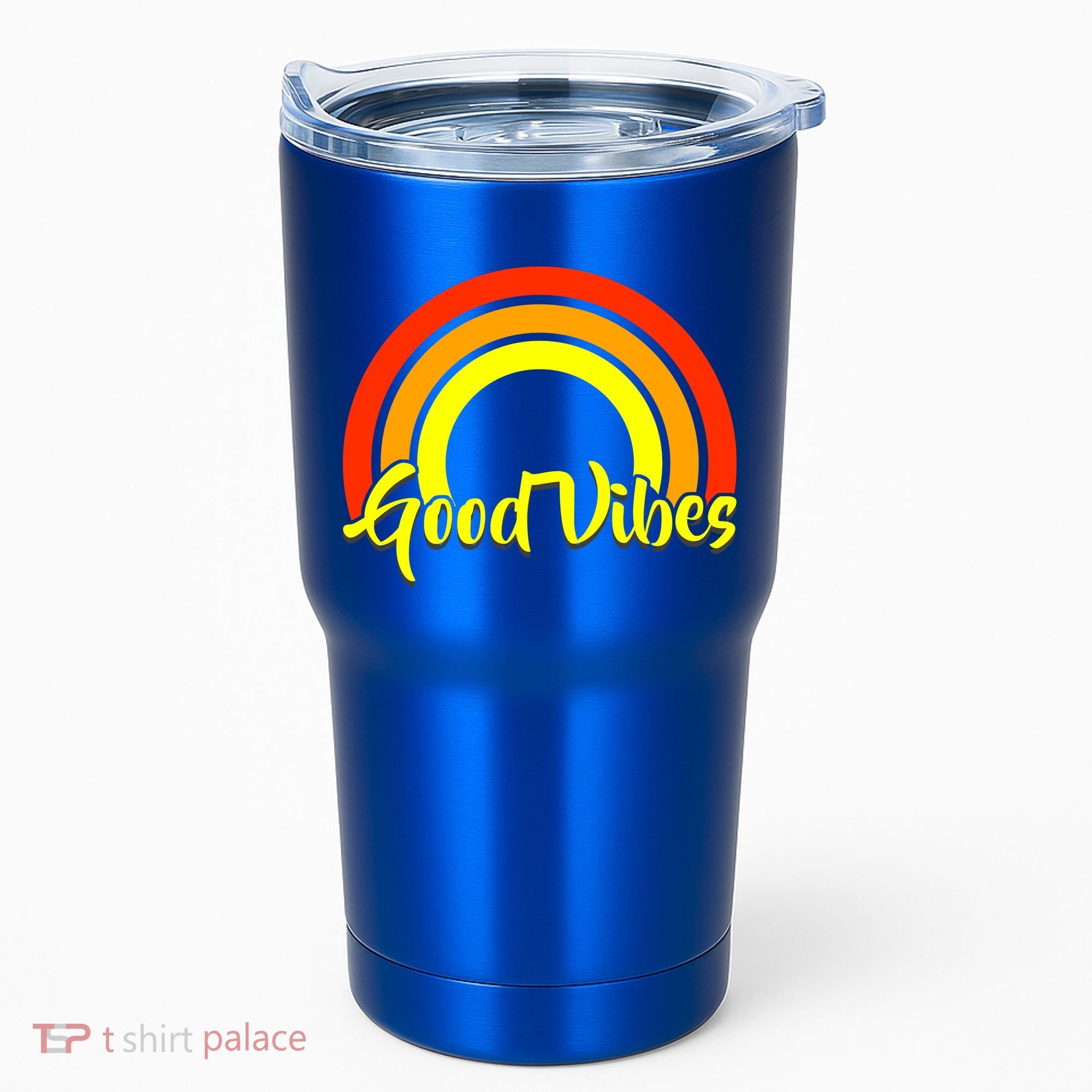 Good Vibes 80s Rainbow Tumbler