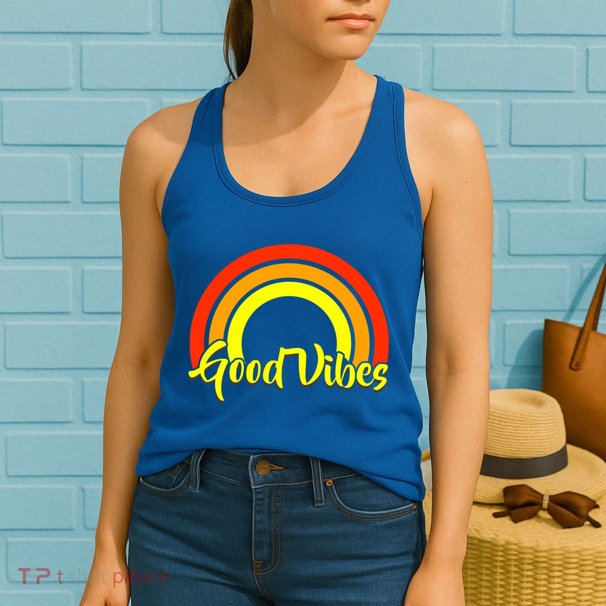 Good Vibes 80s Rainbow Women's Tank Top
