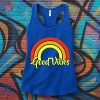 Good Vibes 80s Rainbow Women's Tank Top thumb 3