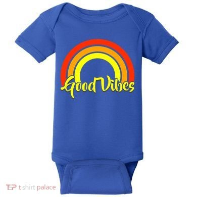Good Vibes 80s Rainbow Baby Bodysuit
