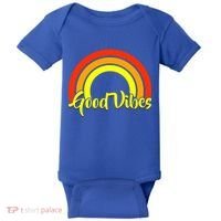 Good Vibes 80s Rainbow Baby Bodysuit thumb 0