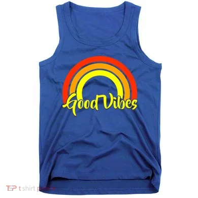 Good Vibes 80s Rainbow Tank Top