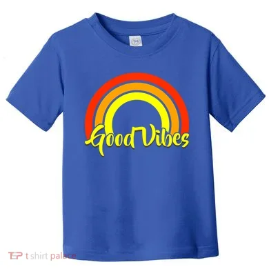 Good Vibes 80s Rainbow Toddler T-Shirt