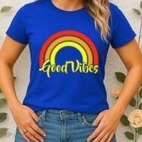 Good Vibes 80s Rainbow Women's T-Shirt thumb 2