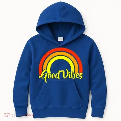 Good Vibes 80s Rainbow Kids Hoodie