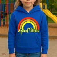 Good Vibes 80s Rainbow Kids Hoodie thumb 3