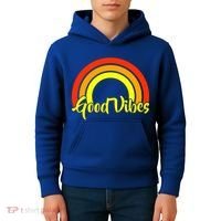Good Vibes 80s Rainbow Kids Hoodie thumb 4