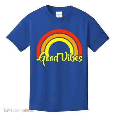 Good Vibes 80s Rainbow Kids T-Shirt
