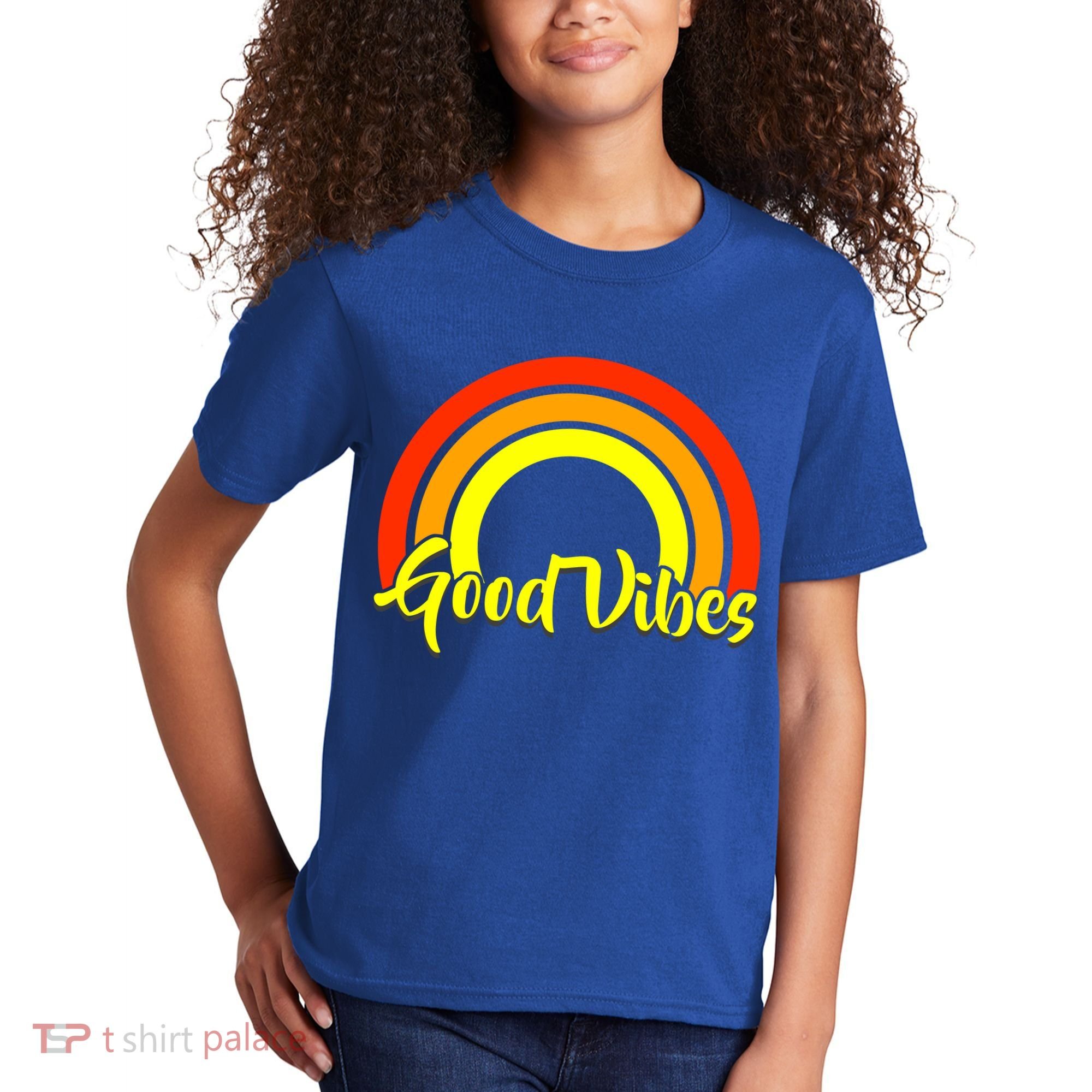Good Vibes 80s Rainbow Kids T-Shirt