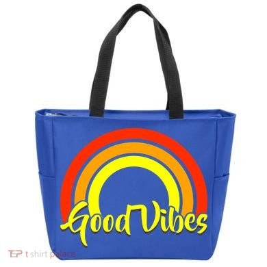 Good Vibes 80s Rainbow Tote Bag