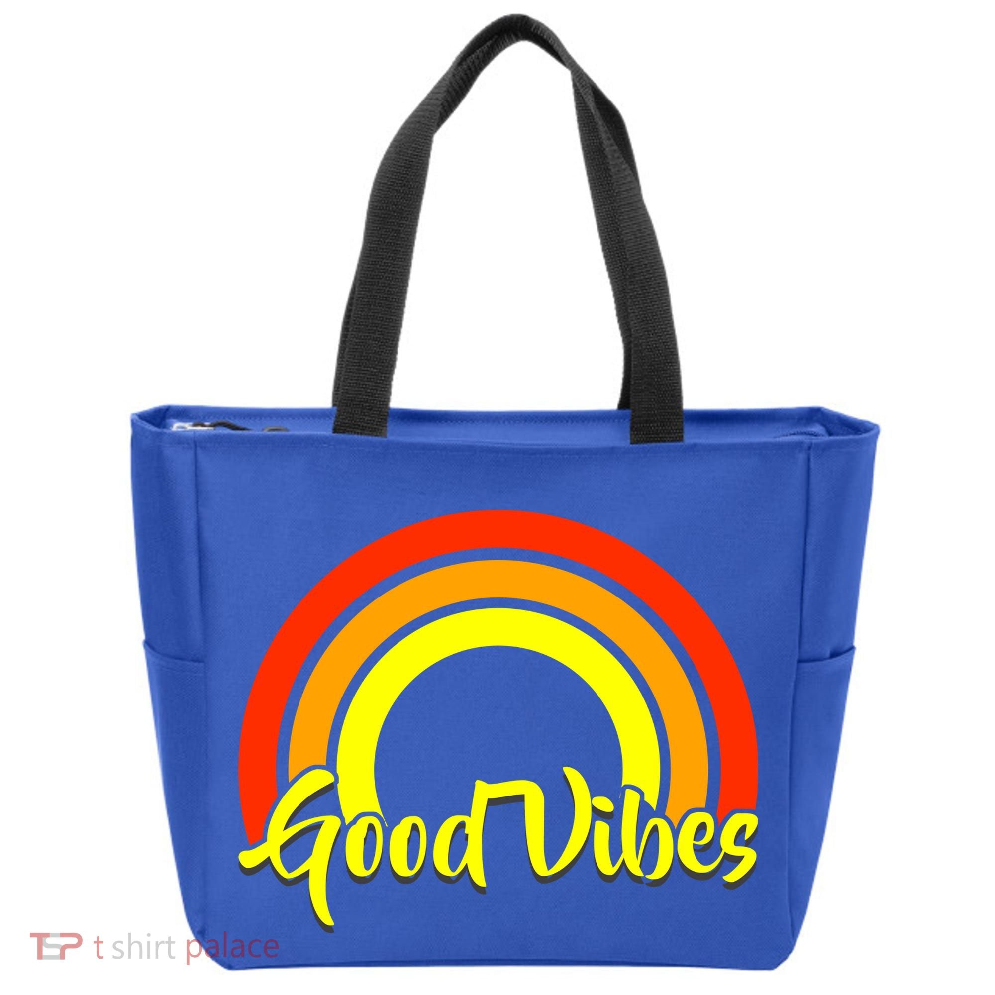 Good Vibes 80s Rainbow Tote Bag