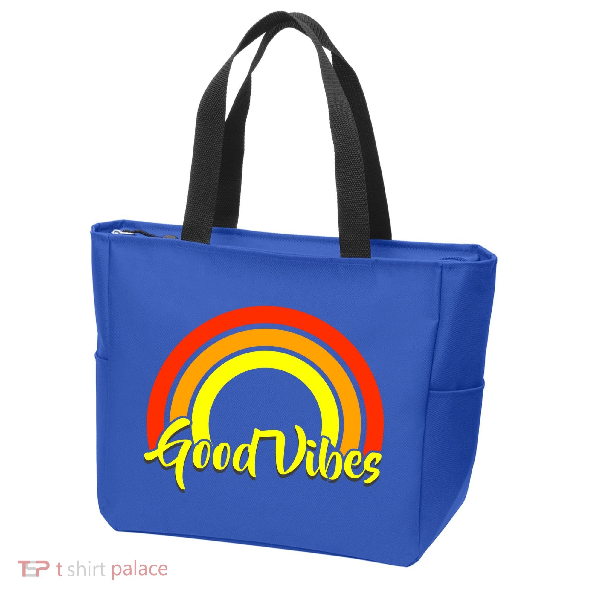Good Vibes 80s Rainbow Tote Bag