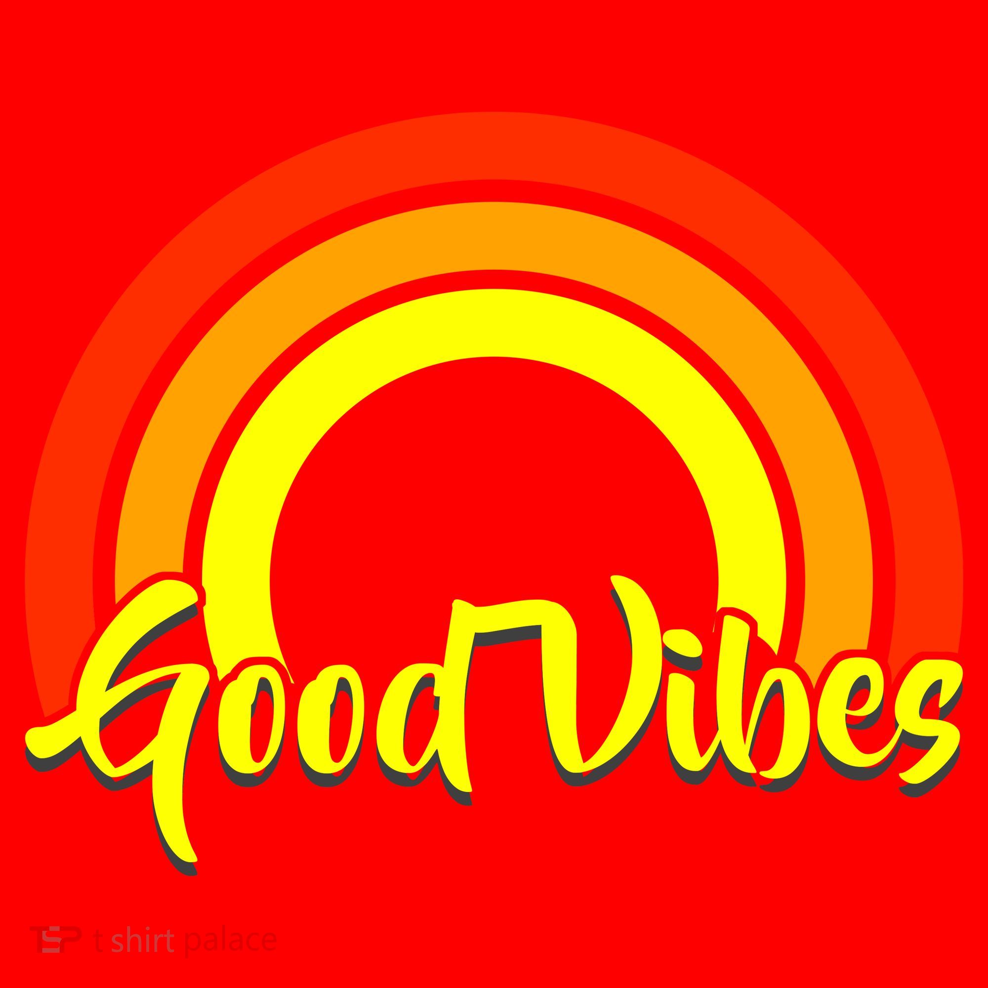 Good Vibes 80s Rainbow Santa Hat