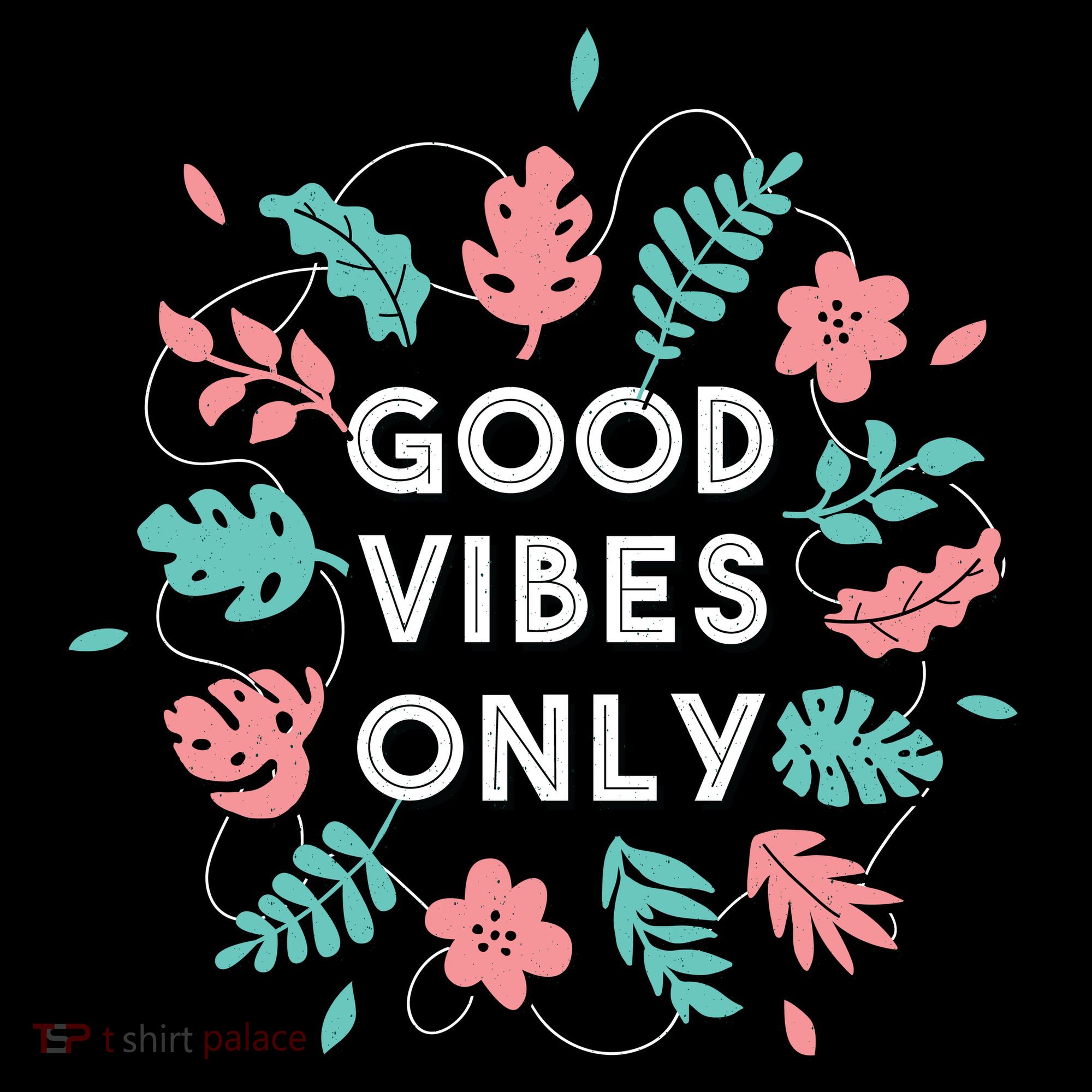 Good Vibes Only Flower Hoodie