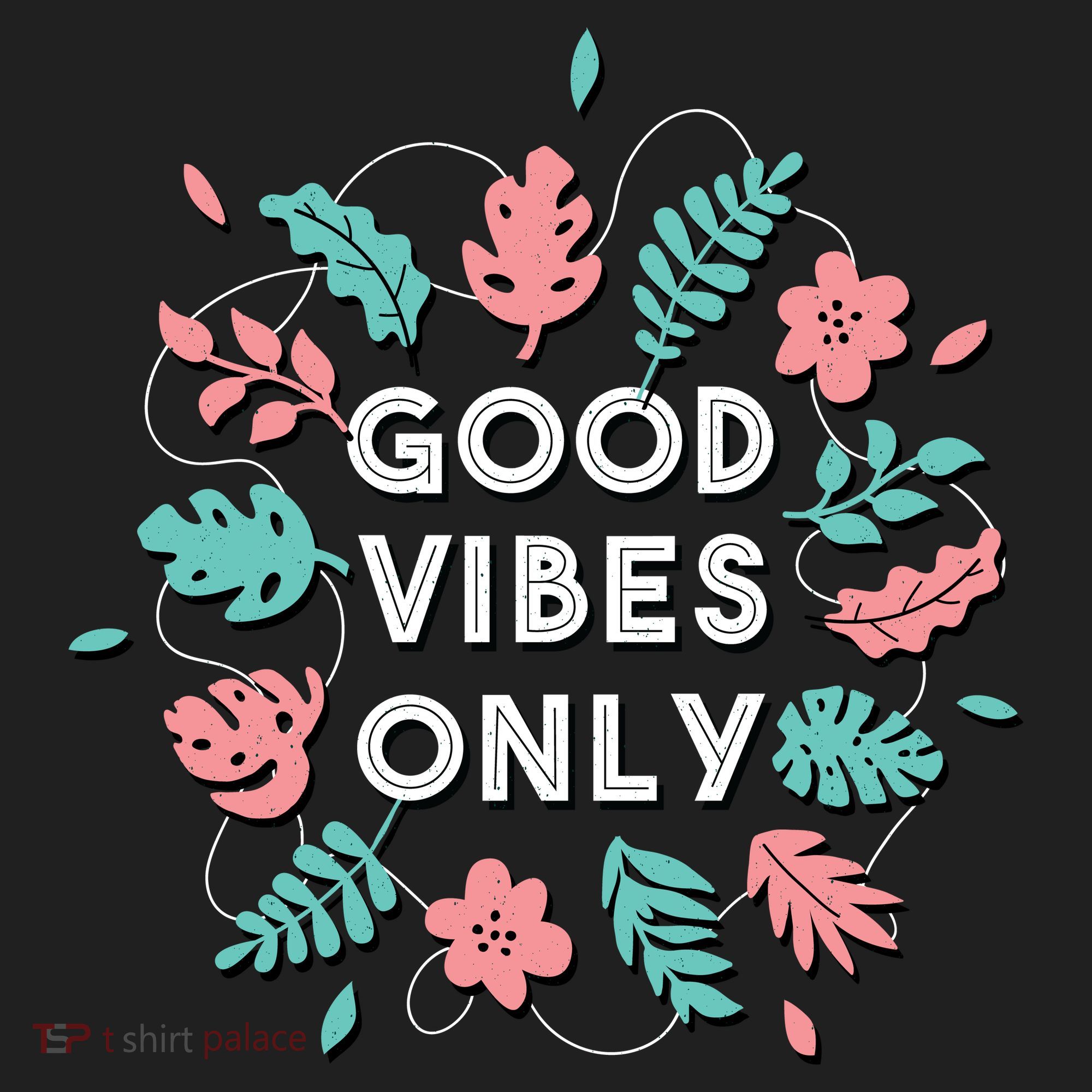 Good Vibes Only Flower Beanie